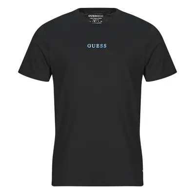 Guess SS BSC PAINTED QUATTRO G TEE Rövid ujjú pólók Fekete