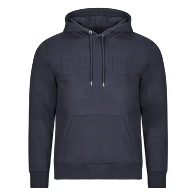 Gant EMBOSSED SWEAT HOODIE Pulóverek Tengerész