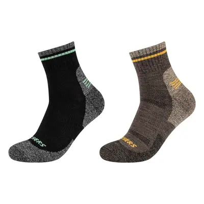 Skechers 2PPK Men Trail Wool Quarter Socks Sport zoknik Szürke