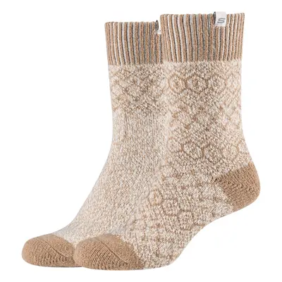 Skechers 2PPK Wm Casual Cozy Jacquard Socks Zoknik Bézs