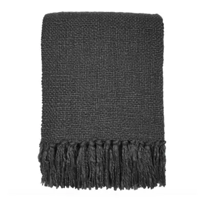 Malagoon Anthracite grey solid throw (NEW) Plédek Szürke