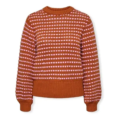 Y.a.s YAS Dela Knit L/S - Meerkat/Orchid Pulóverek Narancssárga