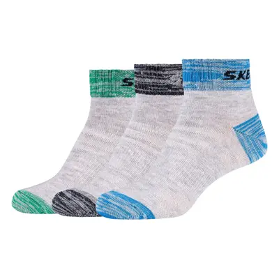 Skechers 3PPK Wm Mesh Ventilation Quarter Socks Sport zoknik Szürke