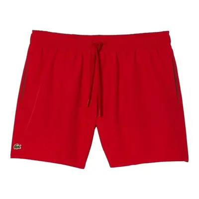 Lacoste Quick Dry Swim Shorts - Rouge Vert Rövidnadrágok Piros