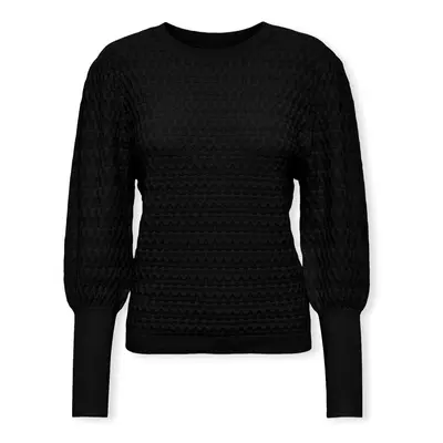 Only Noos Faye Life Knit - Black Pulóverek Fekete