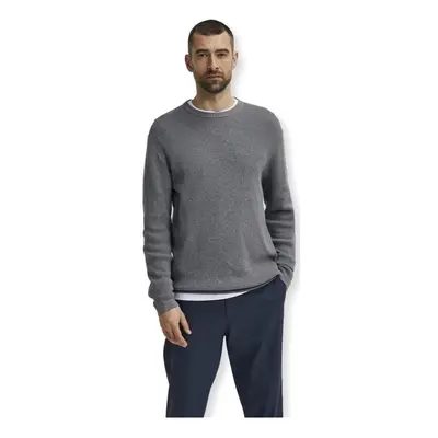 Selected Noos Rocks Knit L/S - Medium Grey Melange Pulóverek Szürke