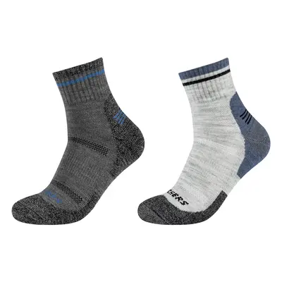 Skechers 2PPK Men Trail Wool Quarter Socks Sport zoknik Szürke