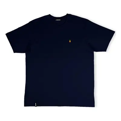 Organic Monkey Fine Apple T-Shirt - Navy Pólók / Galléros Pólók Kék