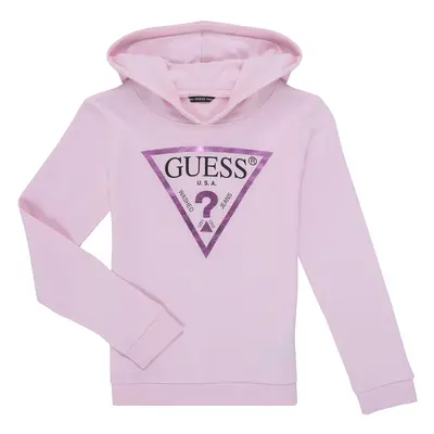 Guess HOODED LS FLEECE_CORE Pulóverek Rózsaszín