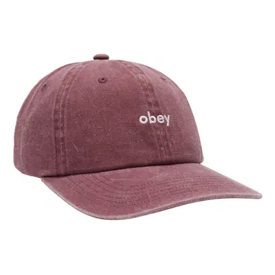 Obey Pigment lowercase 6 panel stra Baseball sapkák Bordó