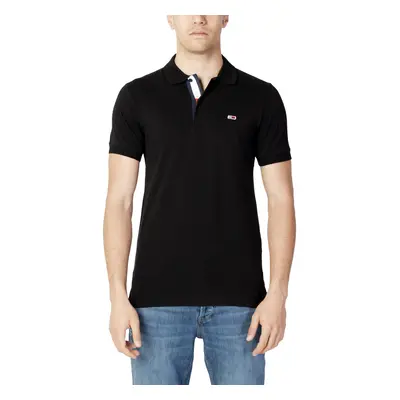 Tommy Hilfiger TJM SLIM PLACKET POLO DM0DM15370 Rövid ujjú galléros pólók Fekete