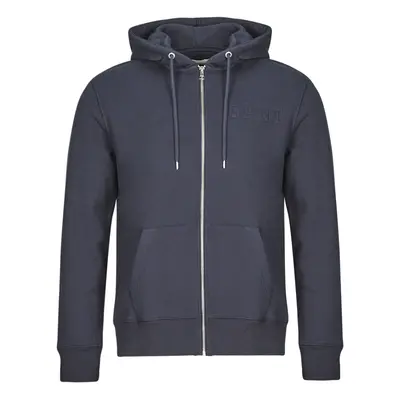 Gant EMBOSSED FULL-ZIP HOODIE Pulóverek Tengerész