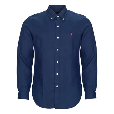 Polo Ralph Lauren CHEMISE COUPE DROITE EN LIN Hosszú ujjú ingek Tengerész