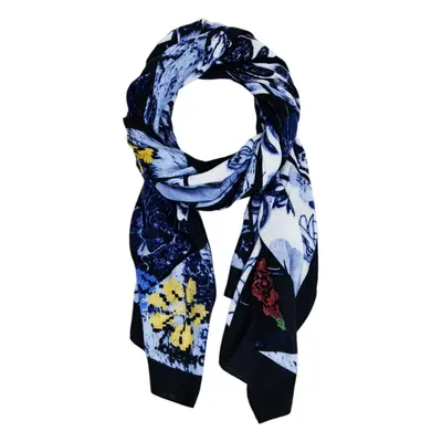 Desigual FOU_DENIM FLOWERS RECTANGL 24WAWA12 Sálak / Stólák / Kendők Kék