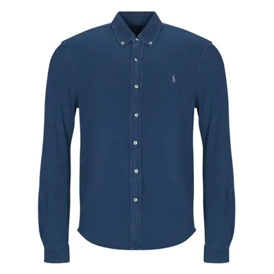 Polo Ralph Lauren CHEMISE AJUSTEE COL BOUTONNE EN POLO FEATHERWEIGHT Hosszú ujjú ingek Tengeré