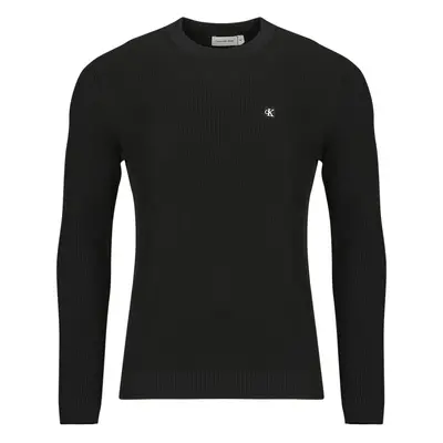 Calvin Klein Jeans CK EMBRO BADGE SWEATER Pulóverek Fekete