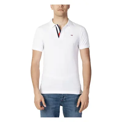 Tommy Hilfiger TJM SLIM PLACKET POLO DM0DM15370 Rövid ujjú galléros pólók Fehér