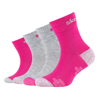 Skechers 4PPK Wm Mesh Ventilation Glow Socks Zoknik Rózsaszín