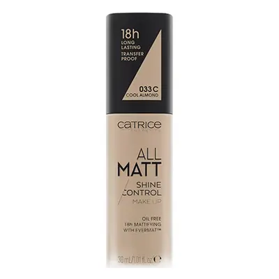 Catrice Matte Foundation All Matt Shine Control - 33 C Cool Alm Alapozók Barna