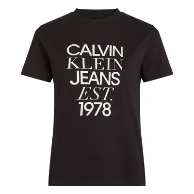 Calvin Klein Jeans J20J224910 Pólók / Galléros Pólók Fekete