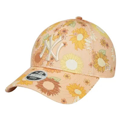 New-Era 9FORTY New York Yankees Floral All Over Print Cap Baseball sapkák Narancssárga