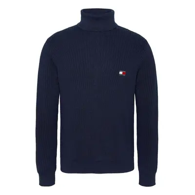 Tommy Jeans Slim Roll Neck Jumper Dark Night Navy Pulóverek Kék