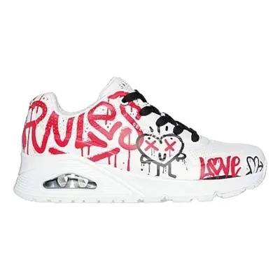 Skechers UNO - GRAFFITI LOVE Divat edzőcipők Fehér