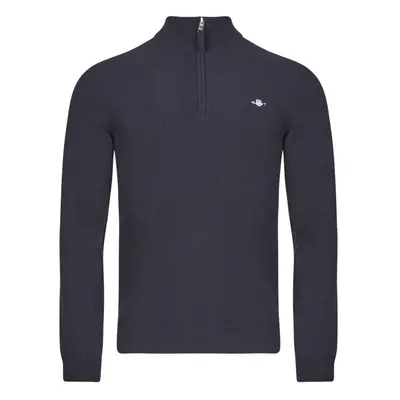 Gant SUPERFINE LAMBSWOOL HALF ZIP Pulóverek Tengerész