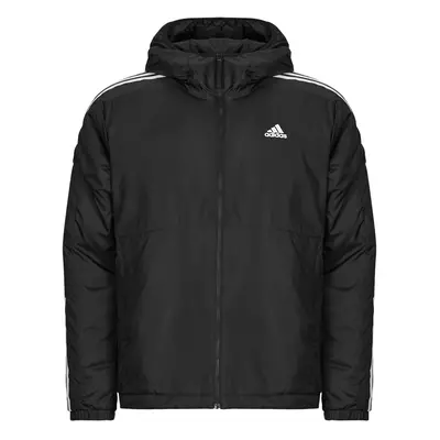 adidas Essentials 3-Stripes Insulated Hooded Jacket Steppelt kabátok Fekete