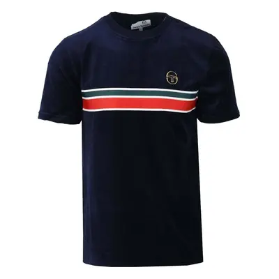 Sergio Tacchini Ayme Velour T-Shirt Maritime Blue Pólók / Galléros Pólók Kék