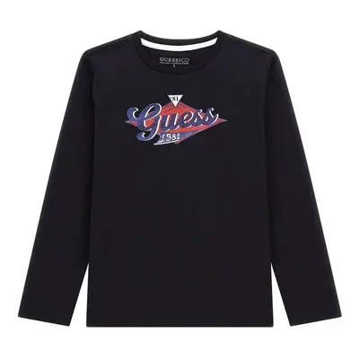 Guess LS T SHIRT Hosszú ujjú pólók Fekete