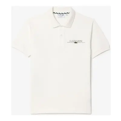 Lacoste SHORT SLEEVED RIBBED COLLAR Pólók / Galléros Pólók Fehér