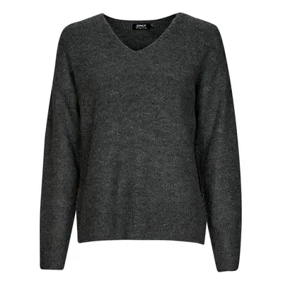 Only ONLCAMILLA V-NECK L/S PULLOVER KNT NOOS Pulóverek Szürke