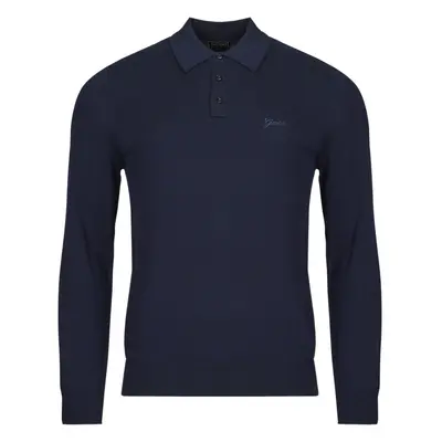 Guess LS WOOL CARTER SWEATER POLO Pulóverek Kék