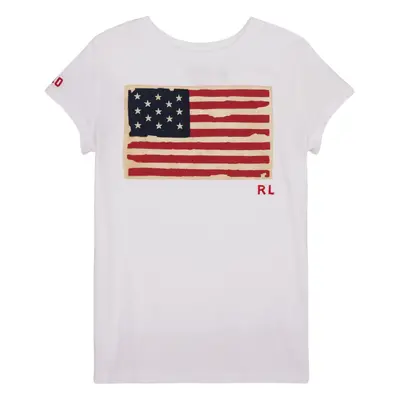 Polo Ralph Lauren SS FLAG TEE-KNIT SHIRTS-T-SHIRT Rövid ujjú pólók Fehér