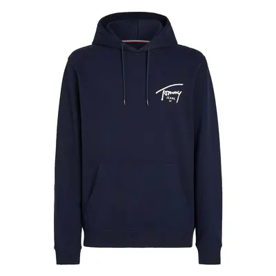 Tommy Jeans Signature Logo Graphic Hoodie Dark Night Navy Pulóverek Kék