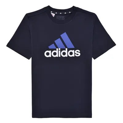 adidas Essentials Two-Color Big Logo Cotton T-Shirt Rövid ujjú pólók Tengerész