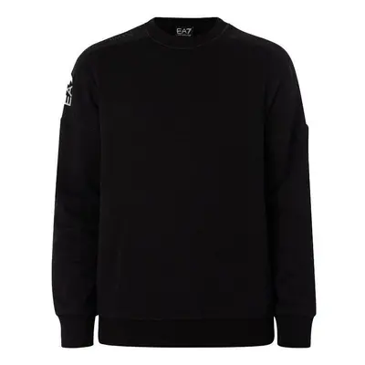 Ea7 Emporio Armani Visibility Logo Sweatshirt Black Pulóverek Fekete