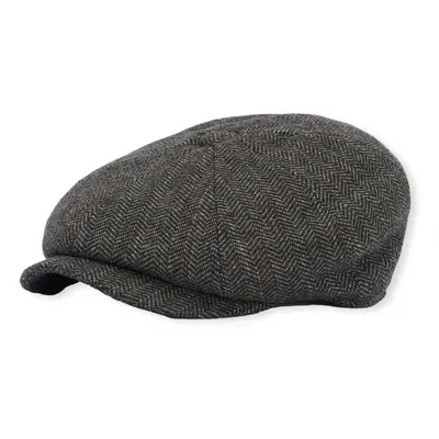 Barbour Cap Fyne Tweed Baker Boy - Olive Baseball sapkák Zöld