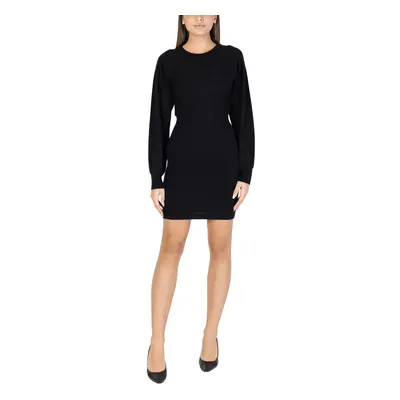 Vero Moda VMHOLLYKARIS LS O-NECK DRESS GA BOO 10310651 Rövid ruhák Fekete