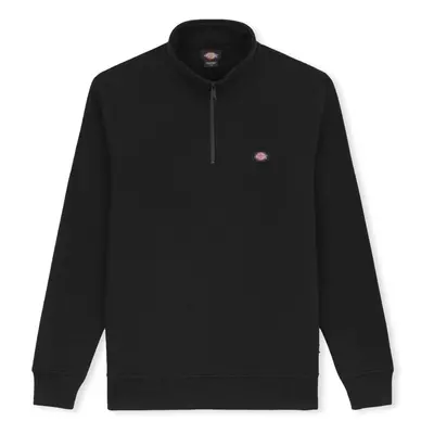 Dickies Sweat Oakport Quarter Zip - Black Pulóverek Fekete