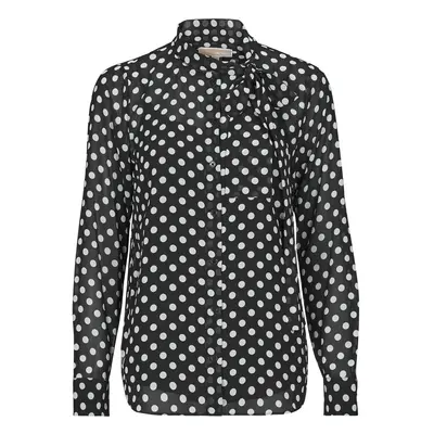 MICHAEL Michael Kors PARISIAN DOT BOW BLOUSE Blúzok Fekete