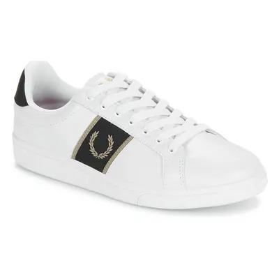 Fred Perry B721 Leather Branded Webbing Rövid szárú edzőcipők Fehér