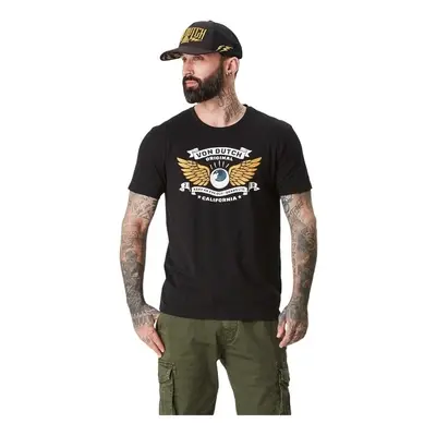 Von Dutch TEE SHIRT SLUB AVEC LOGO Pólók / Galléros Pólók Fekete