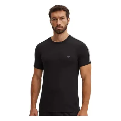 Emporio Armani Lounge Tape Crew T-Shirt Black Pólók / Galléros Pólók Fekete