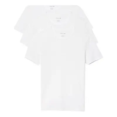 Lacoste Lounge 3 Pack Plain Cotton T-Shirt White Pólók / Galléros Pólók Fehér