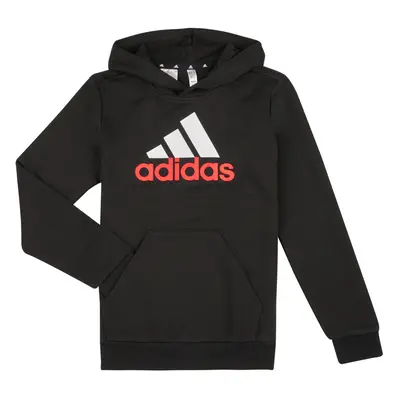 adidas Essentials Two-Colored Big Logo Cotton Hoodie Pulóverek Fekete