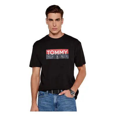 Tommy Jeans DM0DM19684 Rövid ujjú pólók Fekete