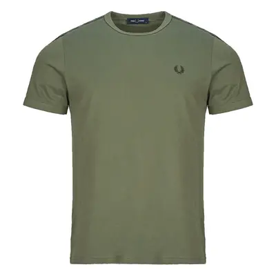 Fred Perry CONTRAST TAPE RINGER Rövid ujjú pólók Zöld