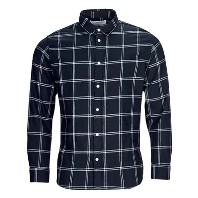 Selected SLHSLIMOWEN-FLANNEL SHIRT LS NOOS Hosszú ujjú ingek Tengerész